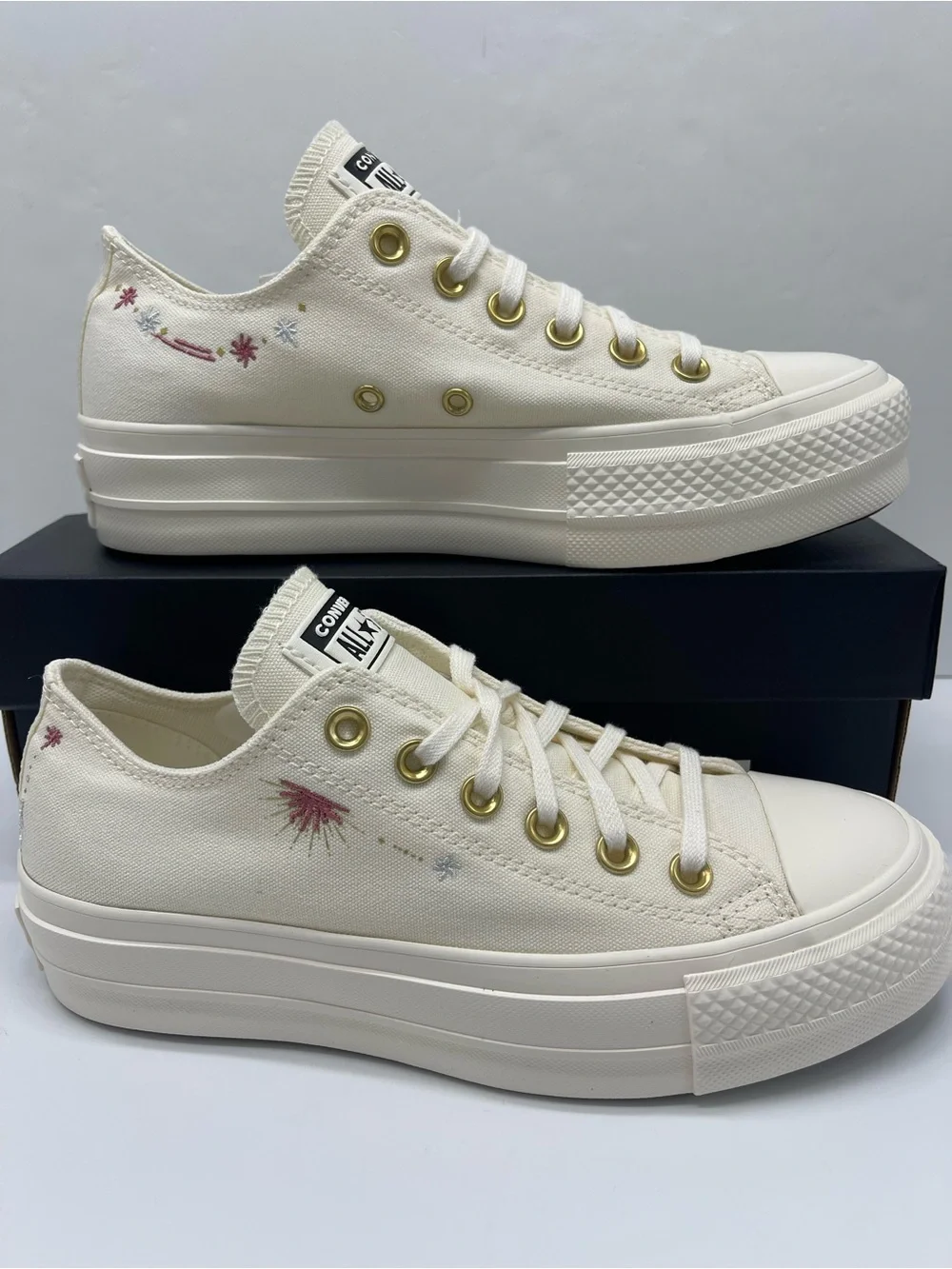 Converse A18804F CTAS LIFT OX EGRET/EGRET/EGRET Platform Sneakers
